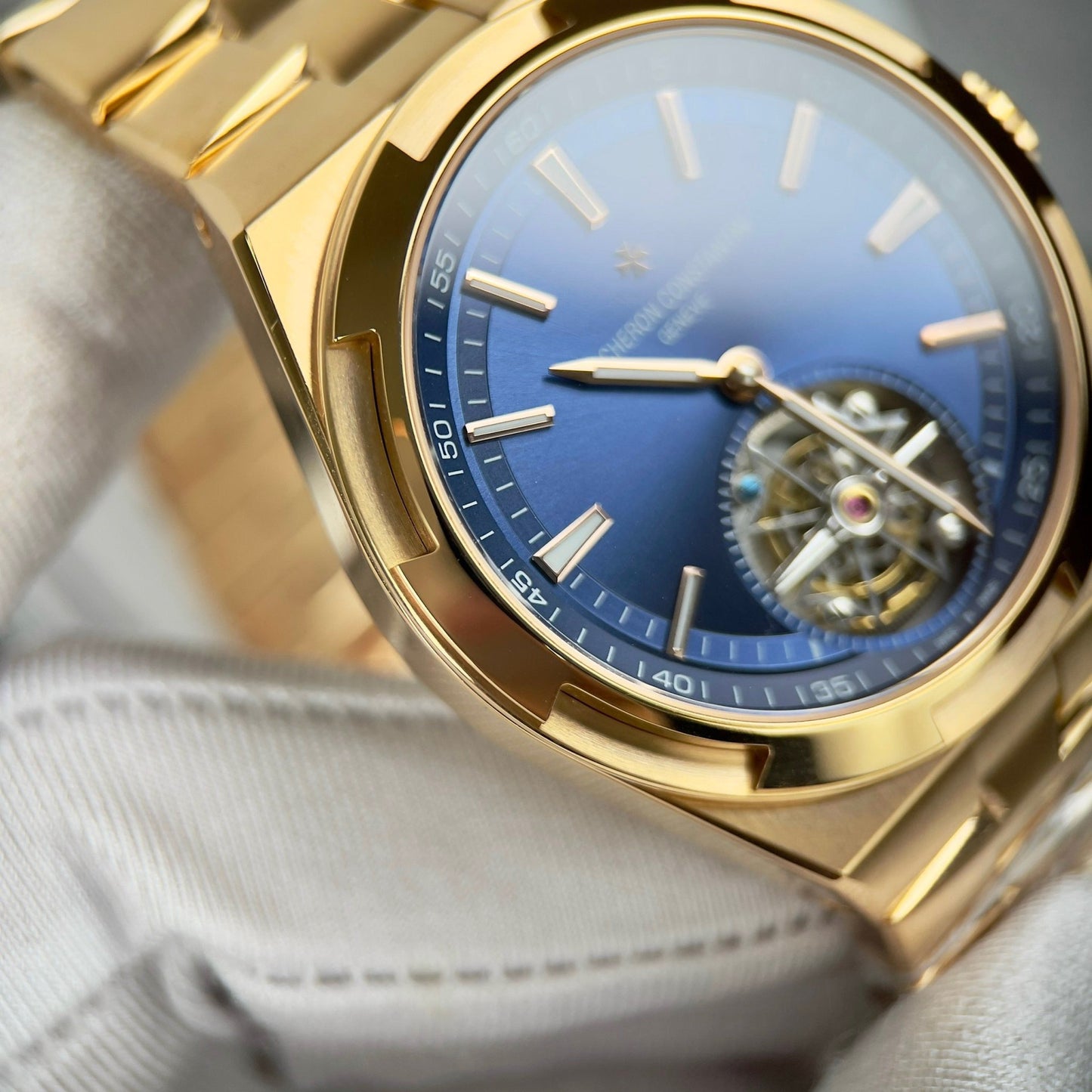 Vacheron Constantin Overseas Tourbillon 6000V/110R-B733 1:1 edizione migliore 18k coated Oro