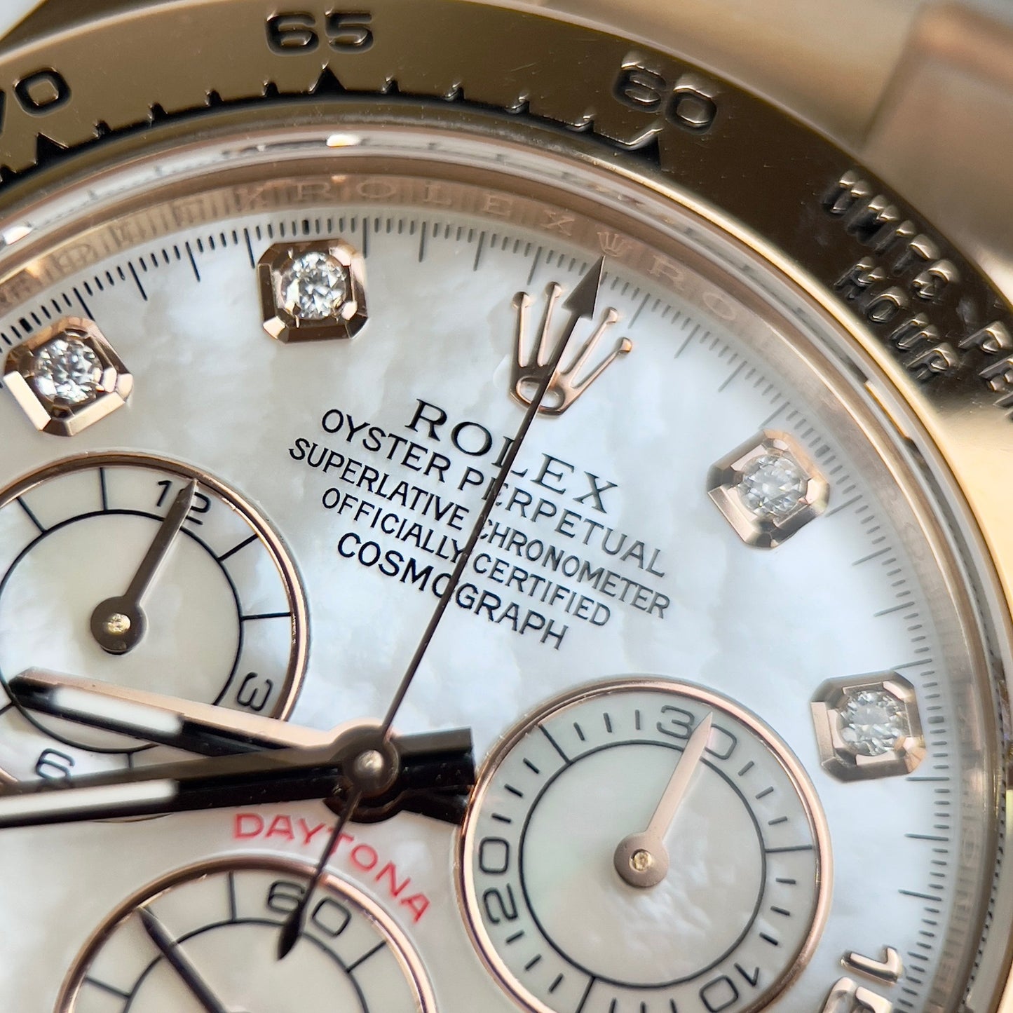Rolex Daytona Cosmograph with Mother of Pearl quadrante 40mm 116528 custom 18k Oro filled Best 1:1 Edizione