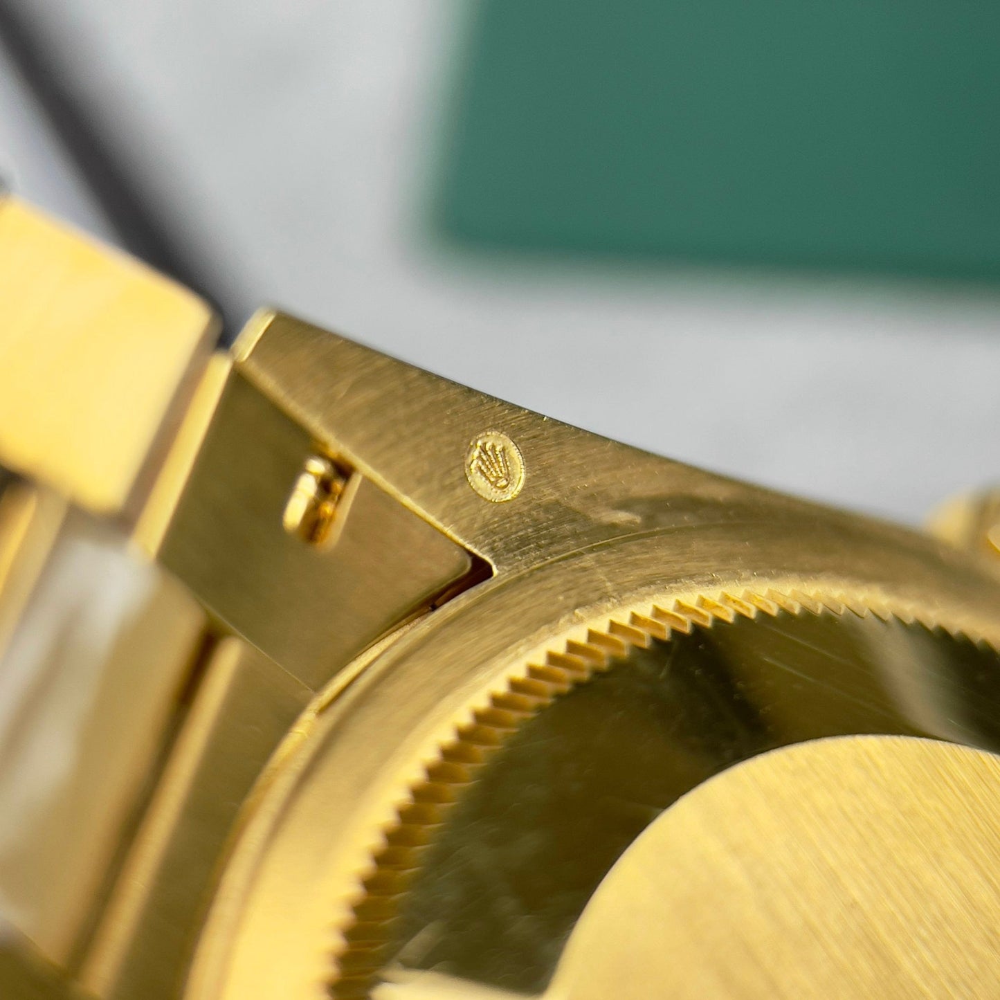 Rolex Day-Date 128238-0008 Watch 36mm coated 18k with lunetta Moissanite