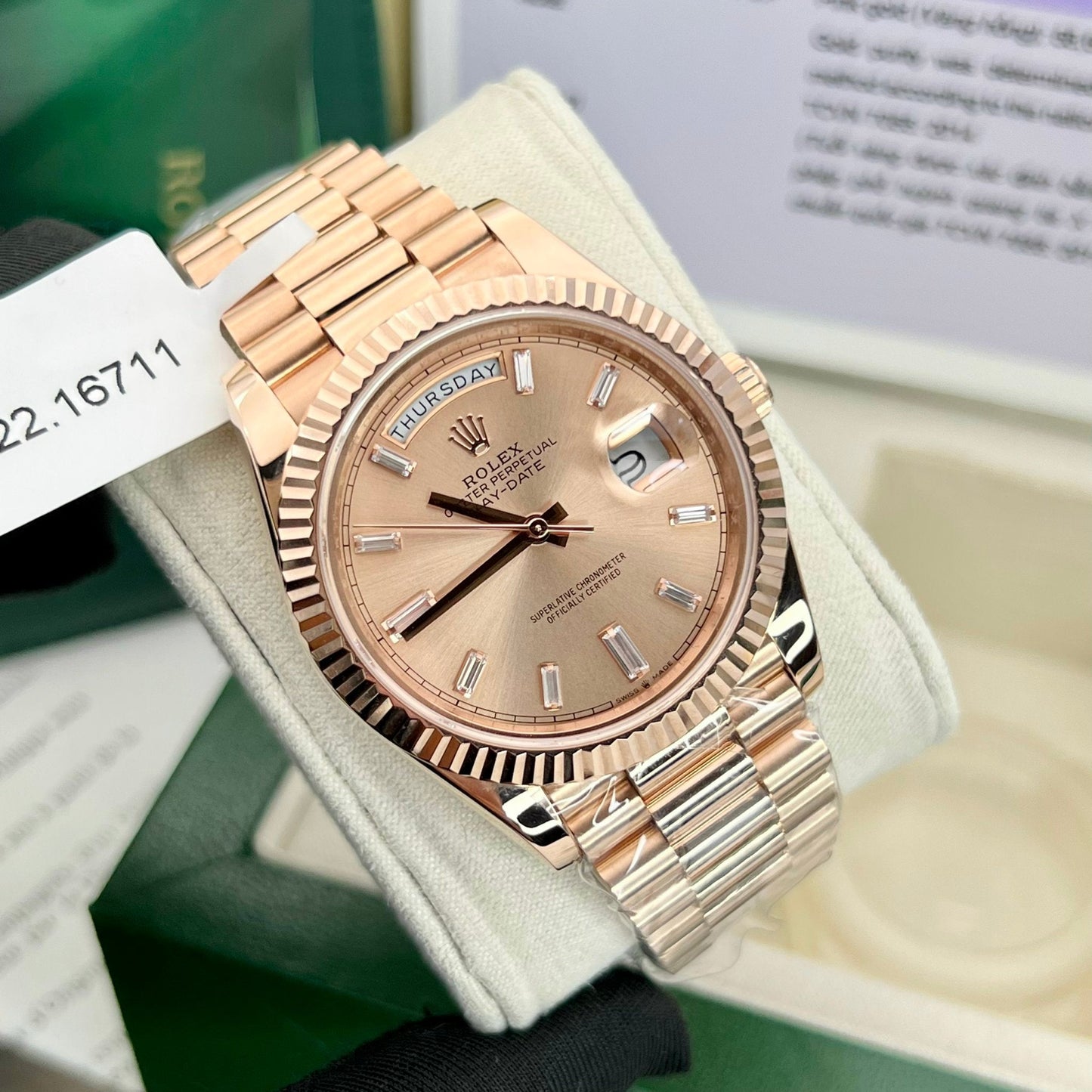 Rolex Day-Date 40 Rosa Oro 228235 champagne Oro Filled 18k from GM Fabbrica