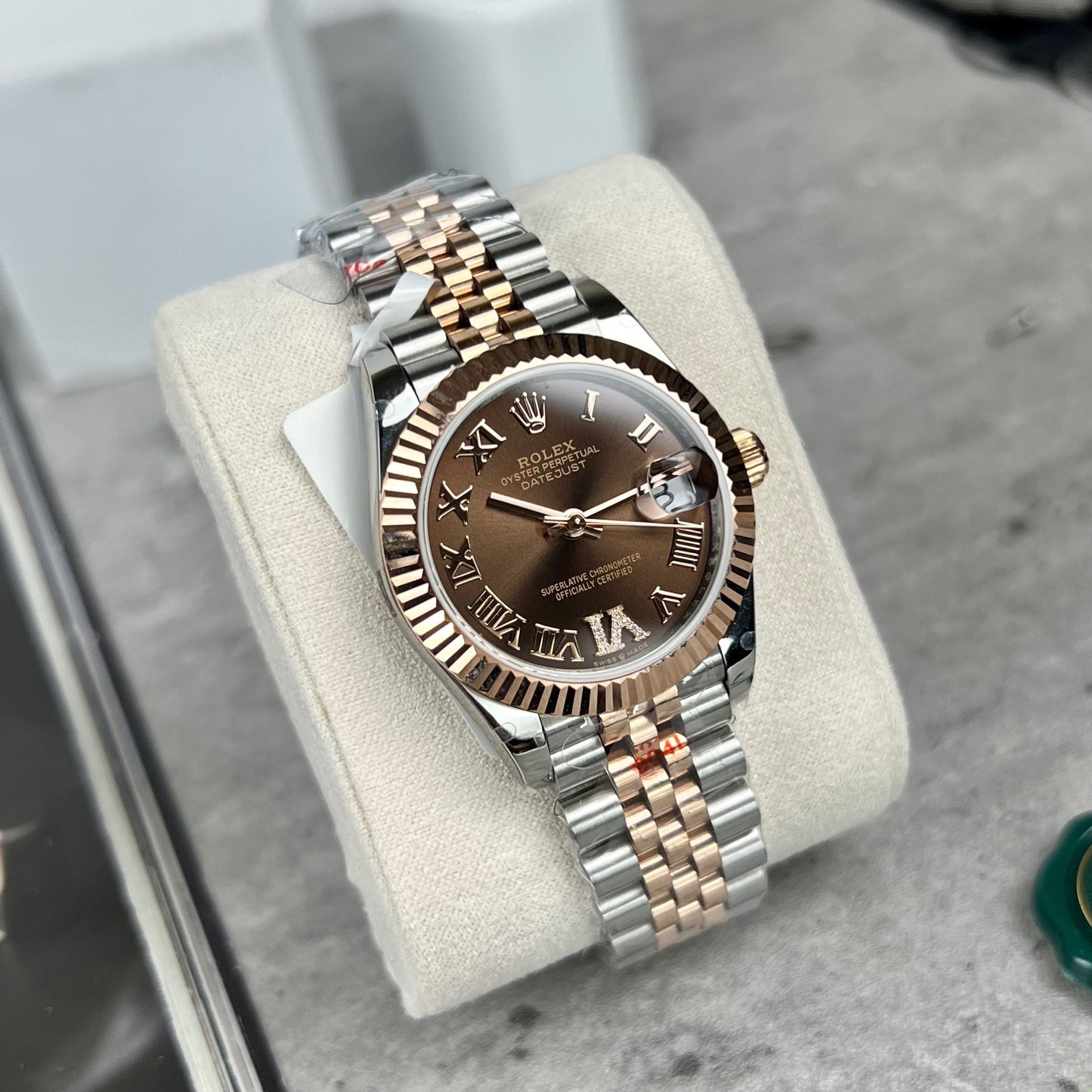 Rolex Datejust 31 Chocolate quadrante Watch 178271 best 1:1 Edizione 18k coated Rosa Oro GM