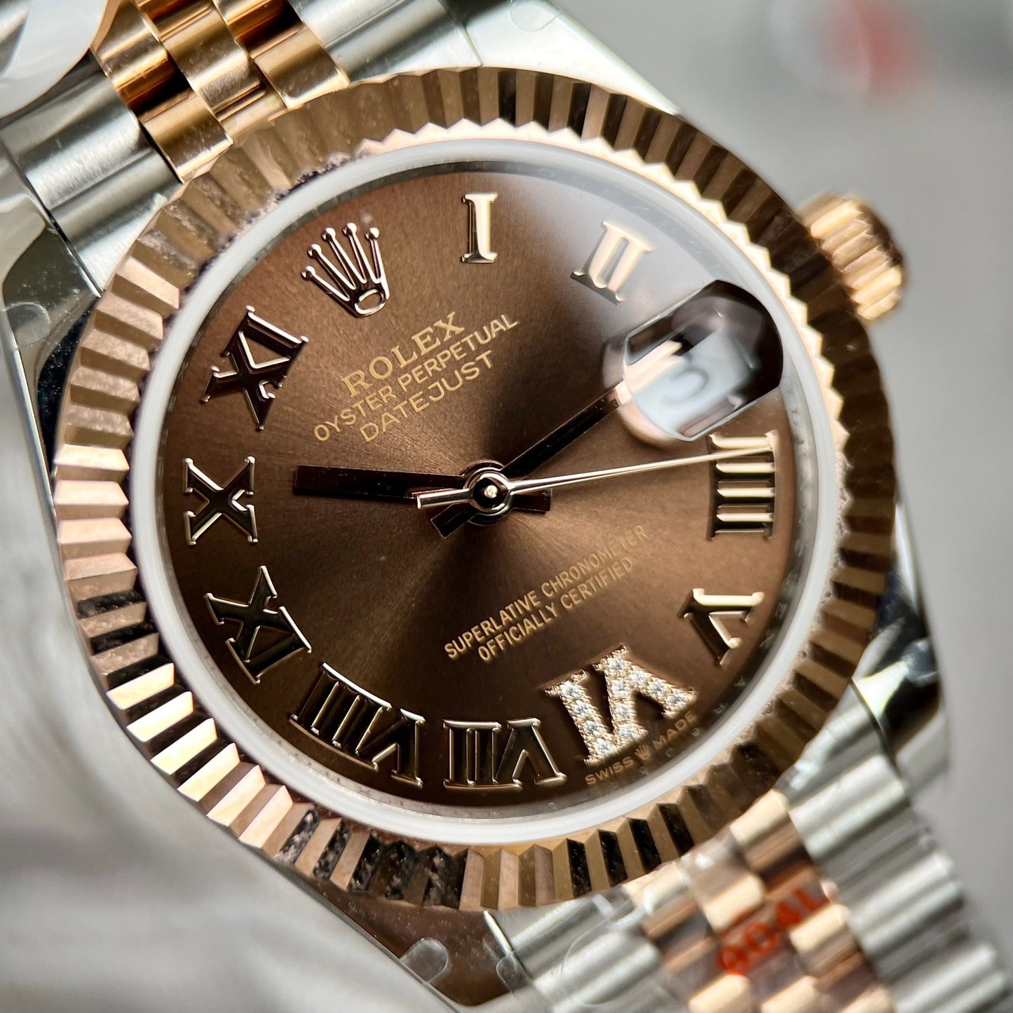 Rolex Datejust 31 Chocolate quadrante Watch 178271 best 1:1 Edizione 18k coated Rosa Oro GM