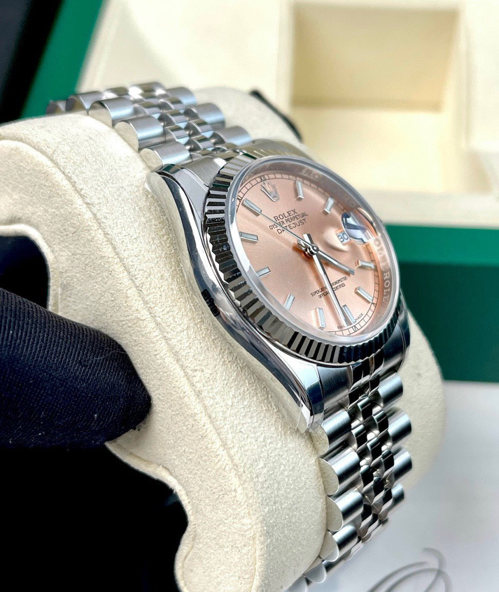Rolex Datejust 36mm 116234-0090 AR Fabbrica 1:1 edizione melhor Swiss ETA3135 Rosegold quadrante