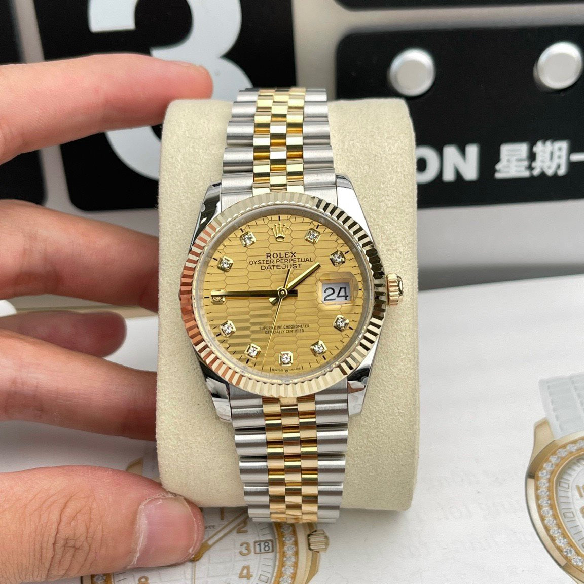 Rolex Datejust 36 126233 GM Fabbrica 1:1 edizione migliore 18K Oro Filled 36mm