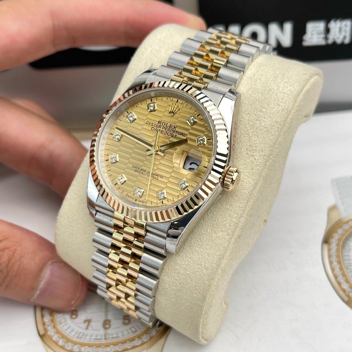 Rolex Datejust 36 126233 GM Fabbrica 1:1 edizione migliore 18K Oro Filled 36mm