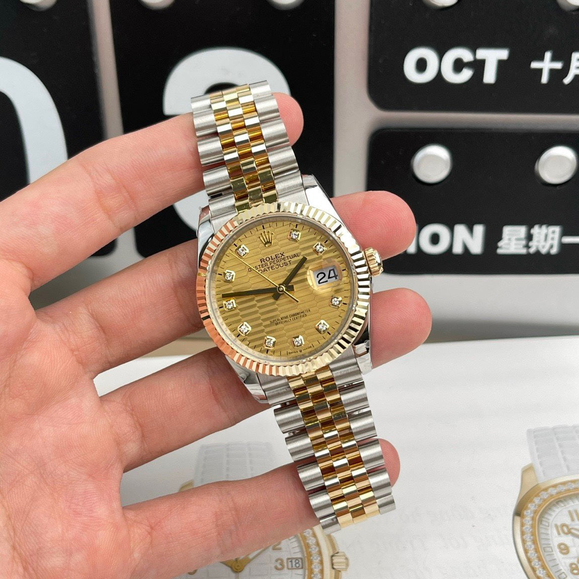 Rolex Datejust 36 126233 GM Fabbrica 1:1 edizione migliore 18K Oro Filled 36mm