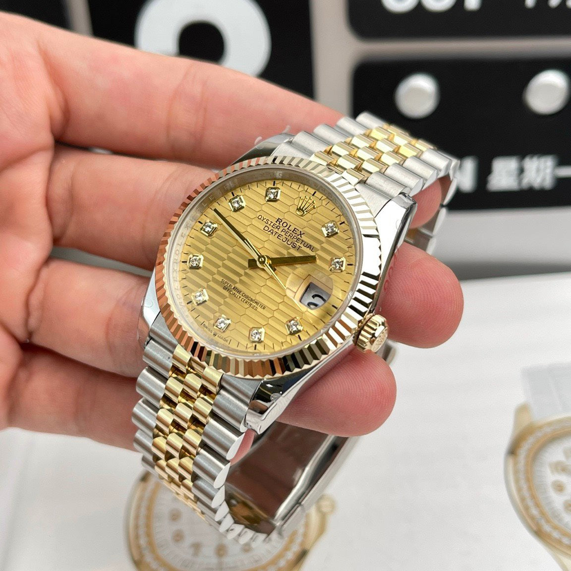 Rolex Datejust 36 126233 GM Fabbrica 1:1 edizione migliore 18K Oro Filled 36mm
