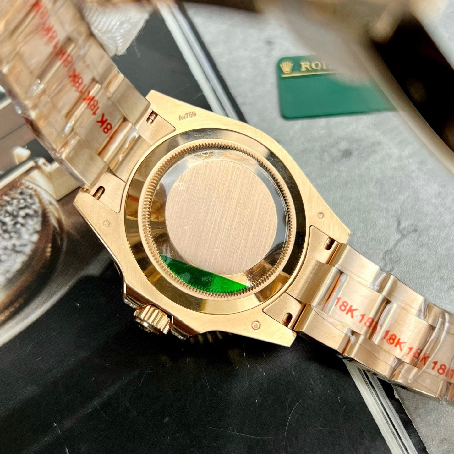 Rolex GMT-Master II 126755 Rainbow lunetta Best 1:1 Edizione with Ruby Stone and 18k wrapped