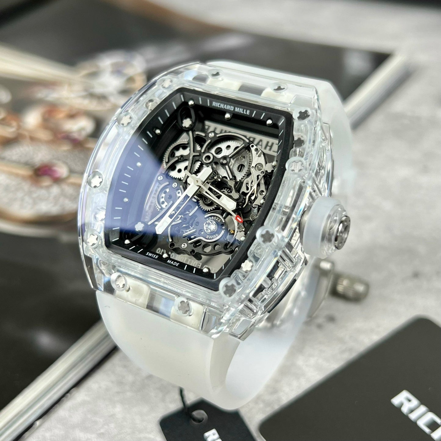Richard Mille RM055 1:1 Best Edition RM Fabbrica Saphire case