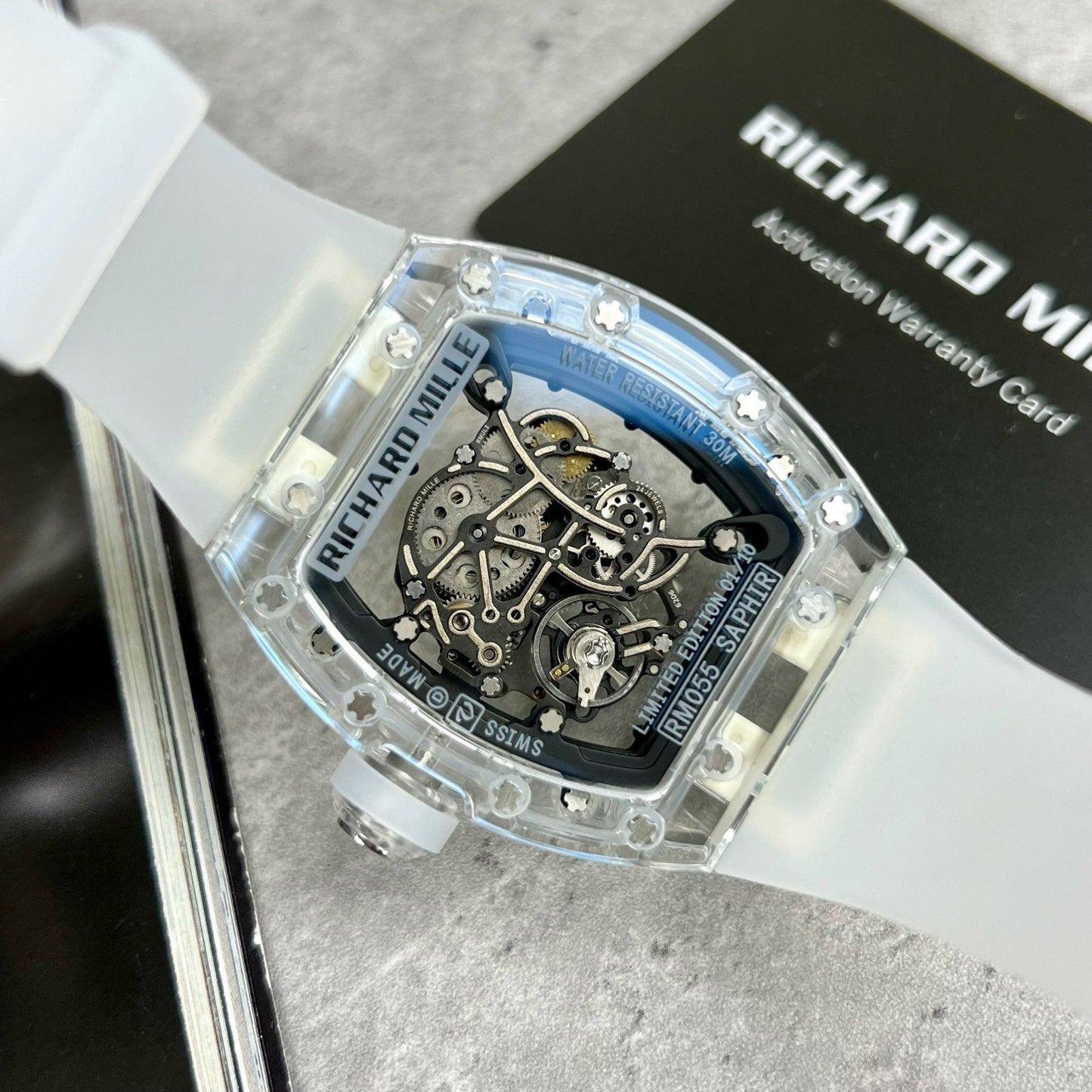 Richard Mille RM055 1:1 Best Edition RM Fabbrica Saphire case