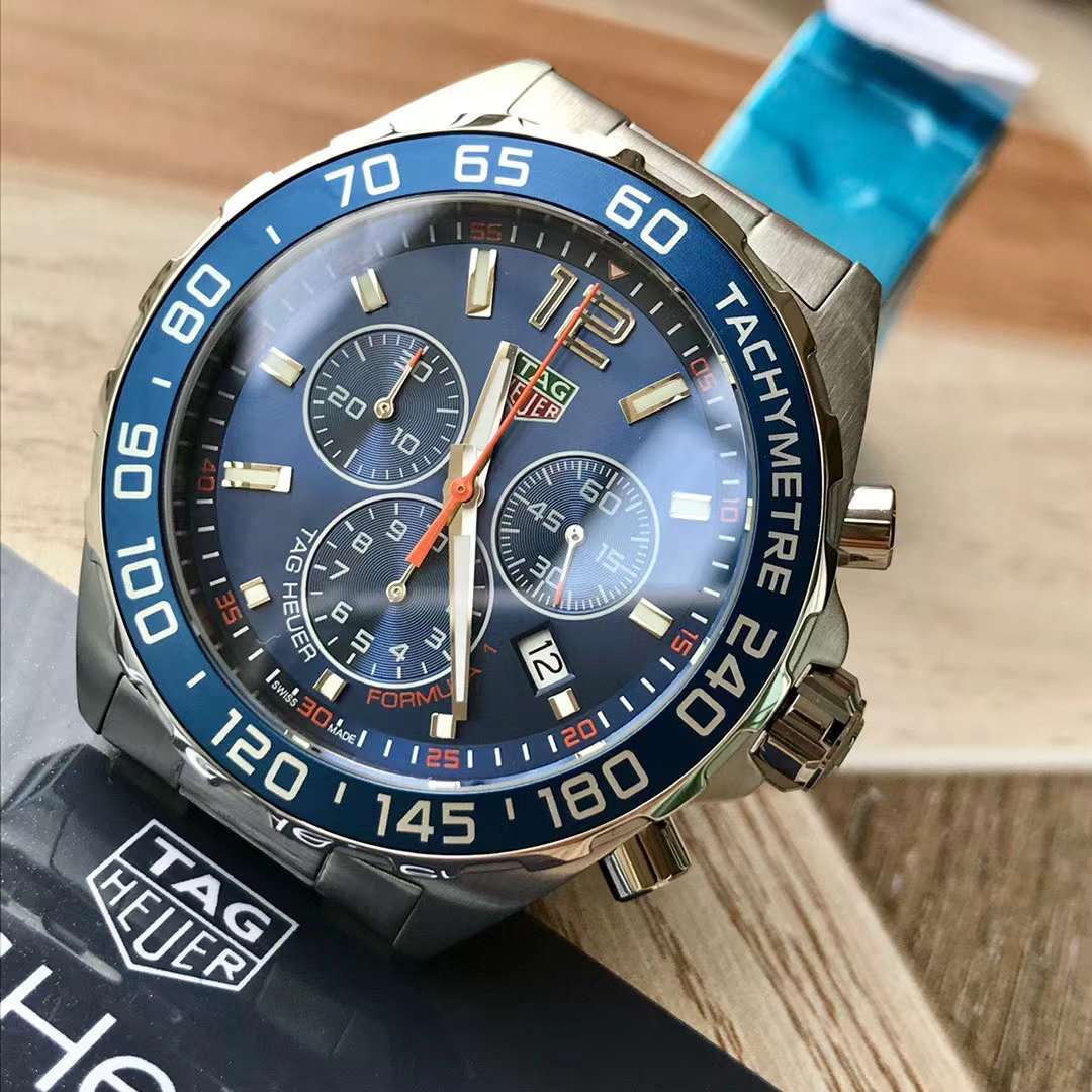 Tag Heuer Formula 1 Chronograph Blue Dial Men Watch CAZ1014.BA0842 Swiss Original movimento
