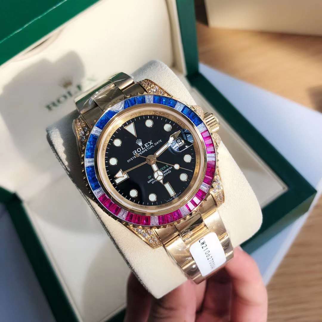 Rolex Gmt-Master II M126755SARU 41mm Swiss original movimento 18k plated