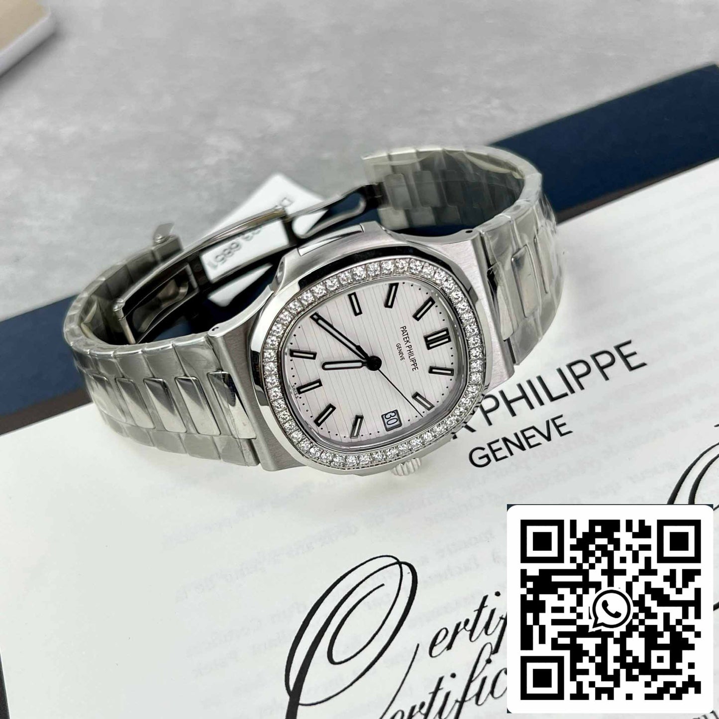 Patek Philippe Nautilus 5711/1A-011 Best 1:1 Edition PPF Fabbrica custom Diamonds Moissanite