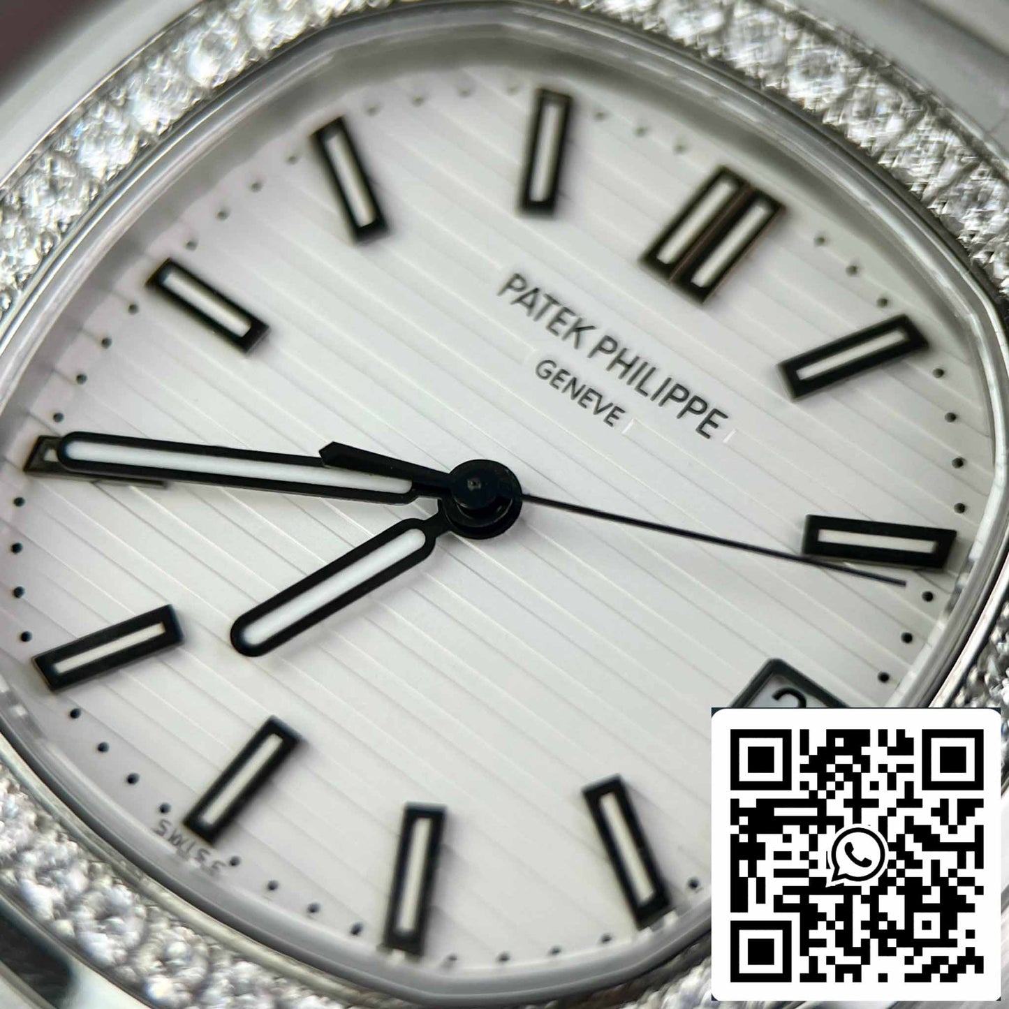 Patek Philippe Nautilus 5711/1A-011 Best 1:1 Edition PPF Fabbrica custom Diamonds Moissanite