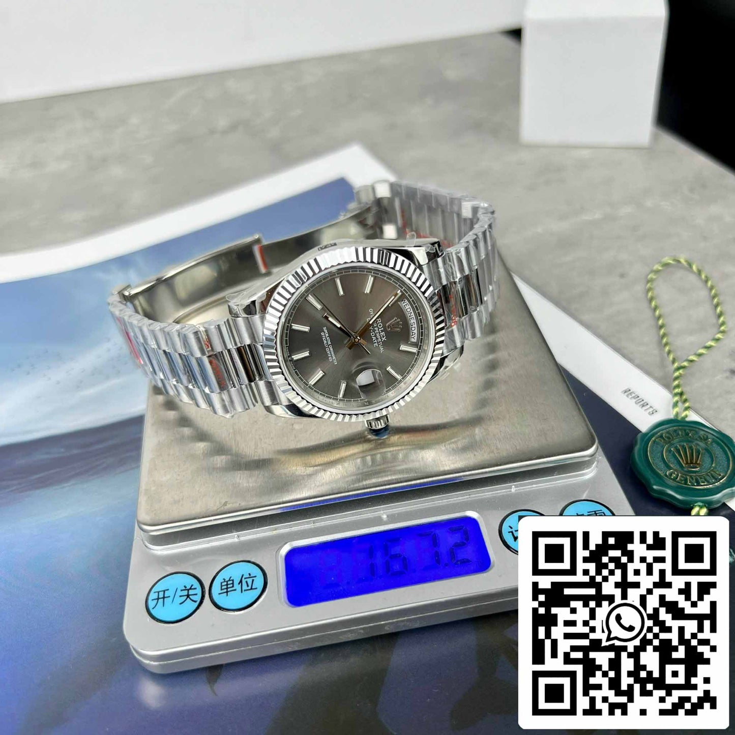 Rolex Day-Date M228236-0013 Platinum slate quadrante Best 1:1 Edizione GM Fabbrica V2