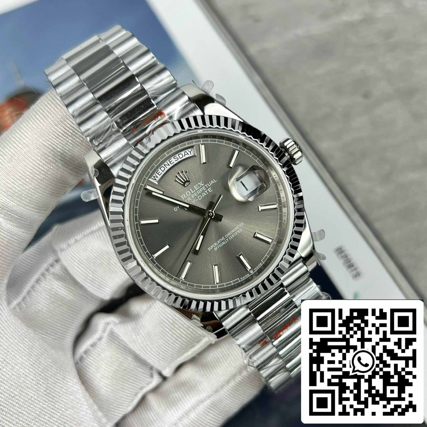 Rolex Day-Date M228236-0013 Platinum slate quadrante Best 1:1 Edizione GM Fabbrica V2