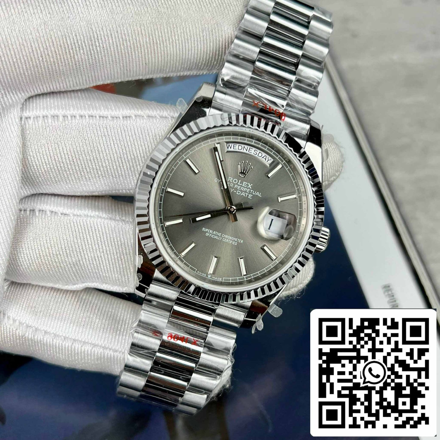 Rolex Day-Date M228236-0013 Platinum slate quadrante Best 1:1 Edizione GM Fabbrica V2