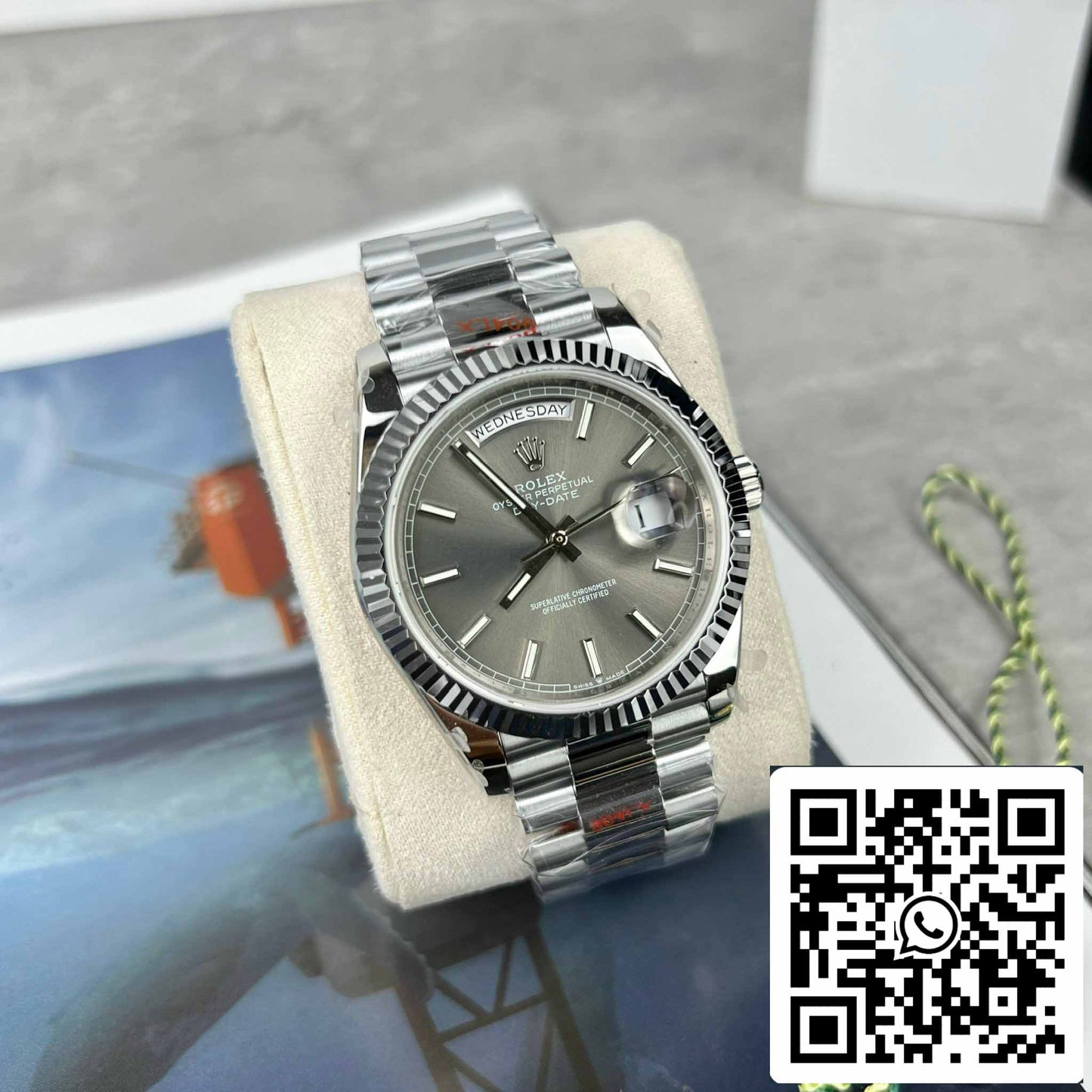 Rolex Day-Date M228236-0013 Platinum slate quadrante Best 1:1 Edizione GM Fabbrica V2