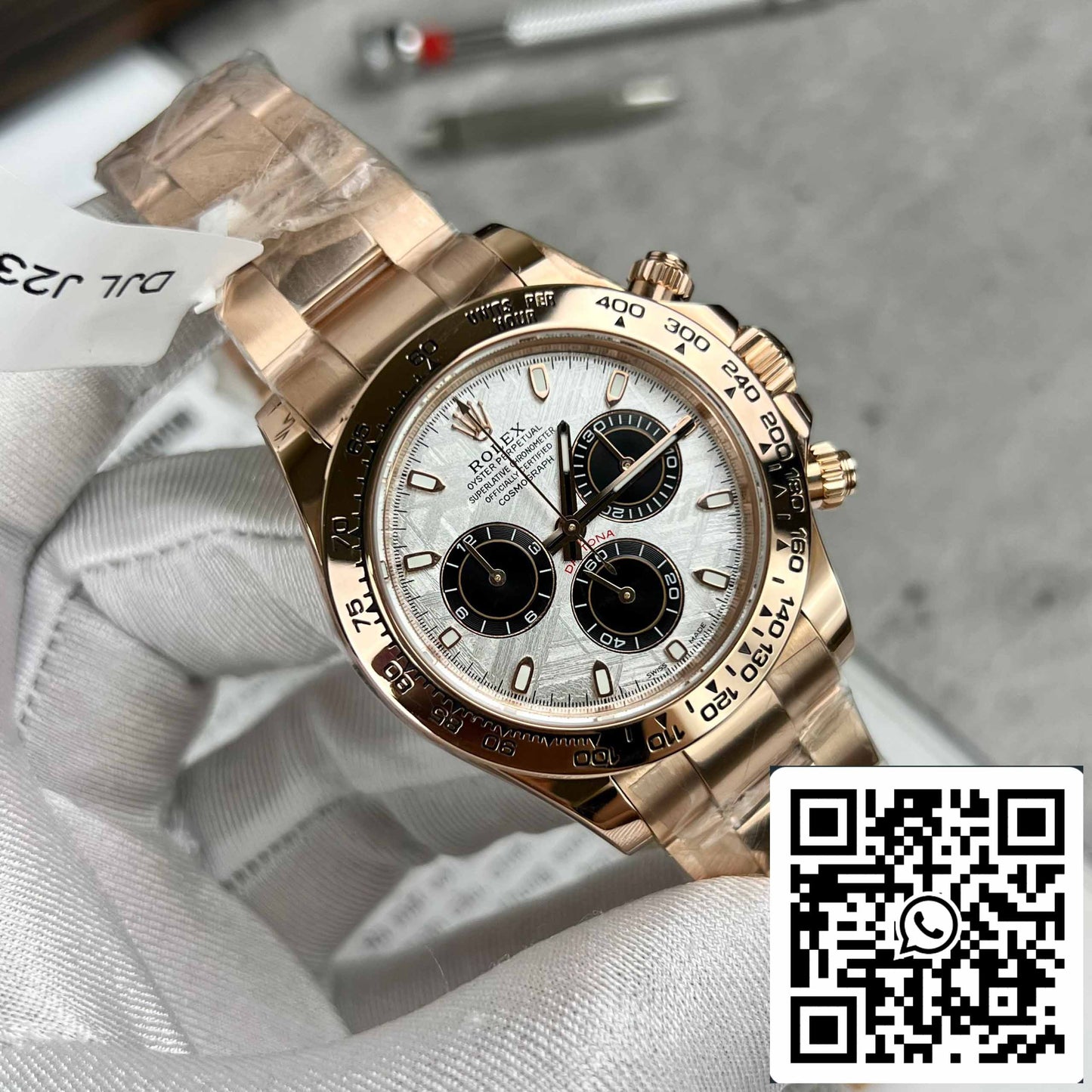 Best replica ROLEX Cosmograph Daytona 116505 Rosa Oro quadrante in meteorite - 18k Rosa Oro coated