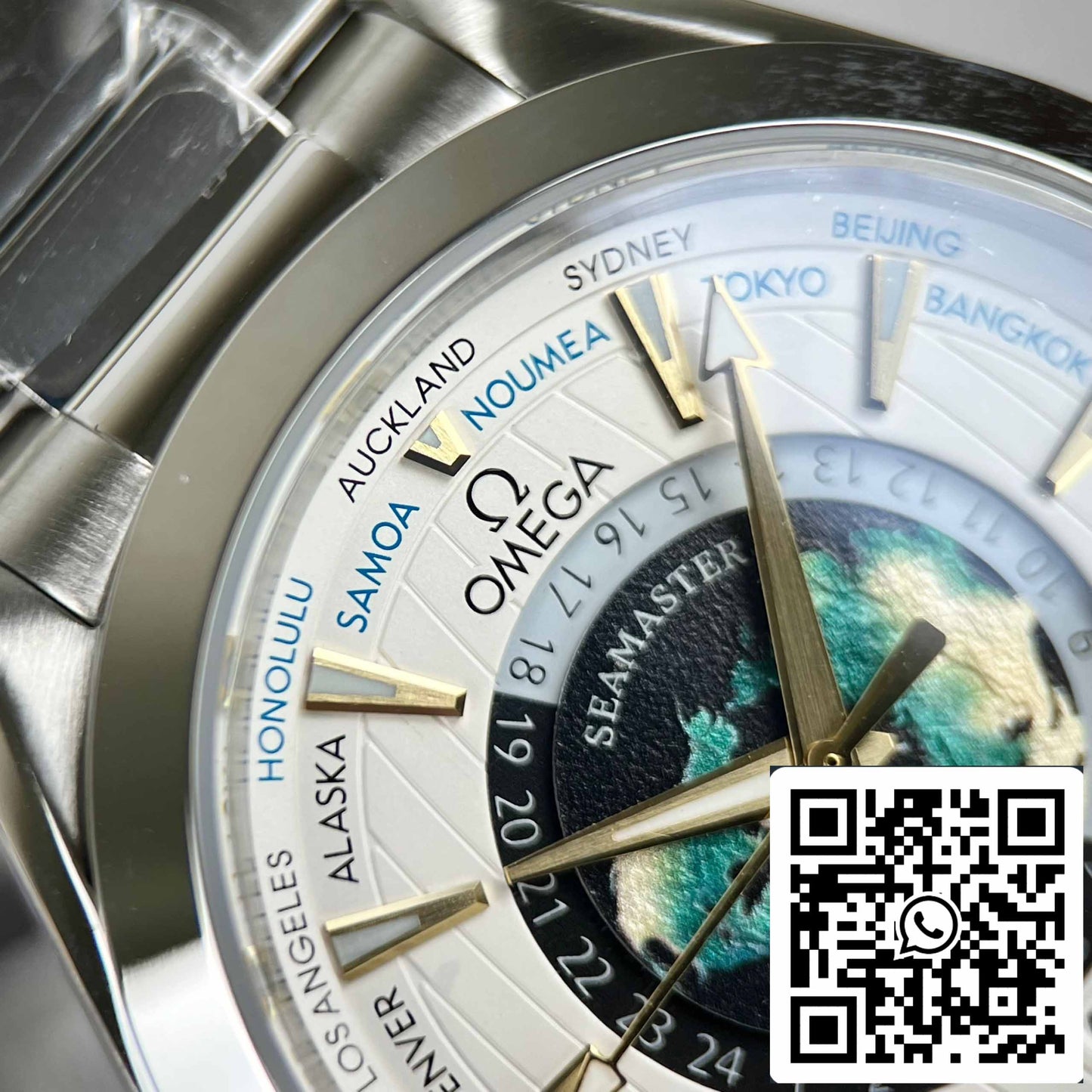 Omega Seamaster 220.93.43.22.99.001 Aqua-Terra Worldtimer 43 - Melhor Edição 1:1