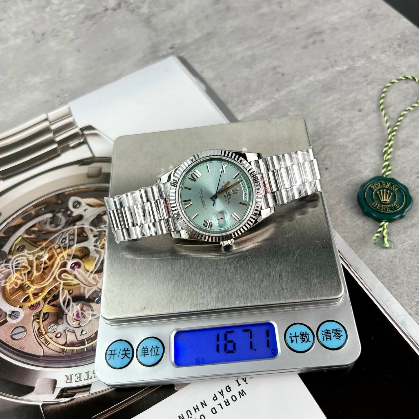 Rolex Day Date M228236-0012 Platinum Roman quadrante Best 1:1 Edizione GM Fabbrica V2
