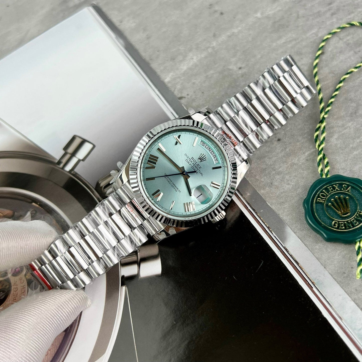 Rolex Day Date M228236-0012 Platinum Roman quadrante Best 1:1 Edizione GM Fabbrica V2