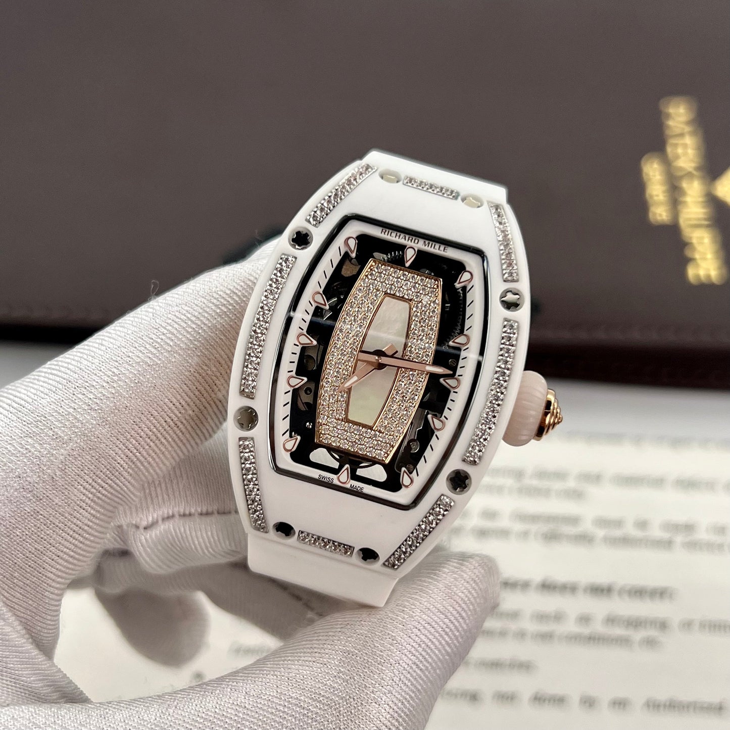 Richard Mille RM 07-01 1:1 Best Edition RM Fabbrica White Ceramic Case