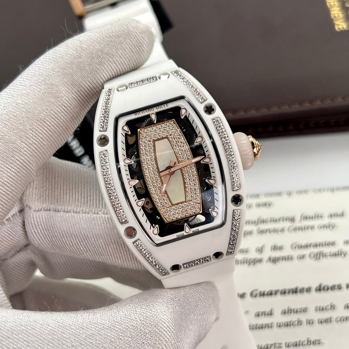 Richard Mille RM 07-01 1:1 Best Edition RM Fabbrica White Ceramic Case