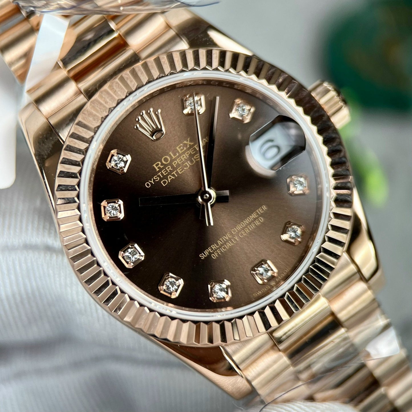 Rolex Datejust 31 278275 wrapped 18k rose gold 1:1 best edition EU replica watch