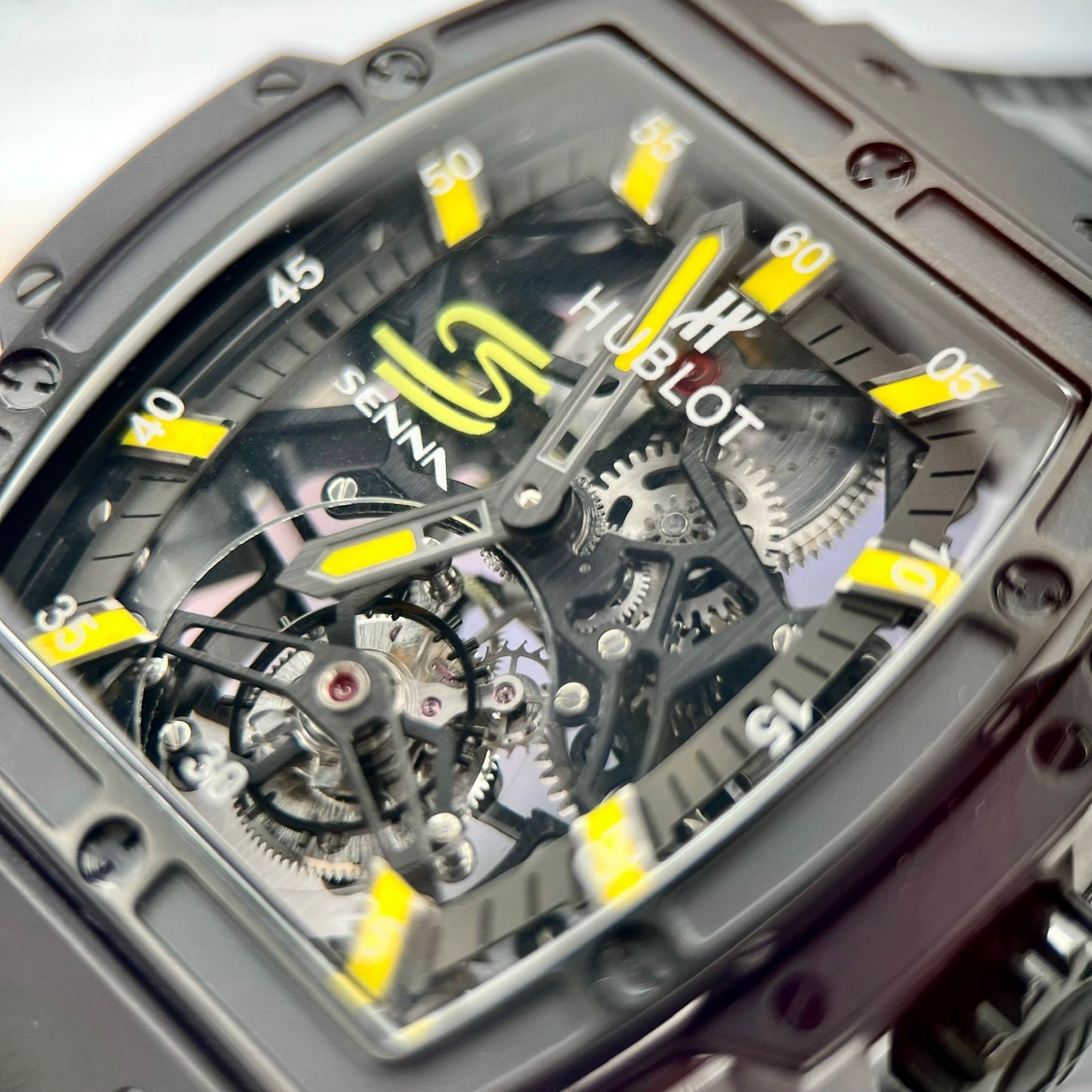Réplica del Hublot Masterpiece Tourbillon 906.ND.0129.VR.AES12 1:1 Best Edition PVD negro Swiss HUB 9006