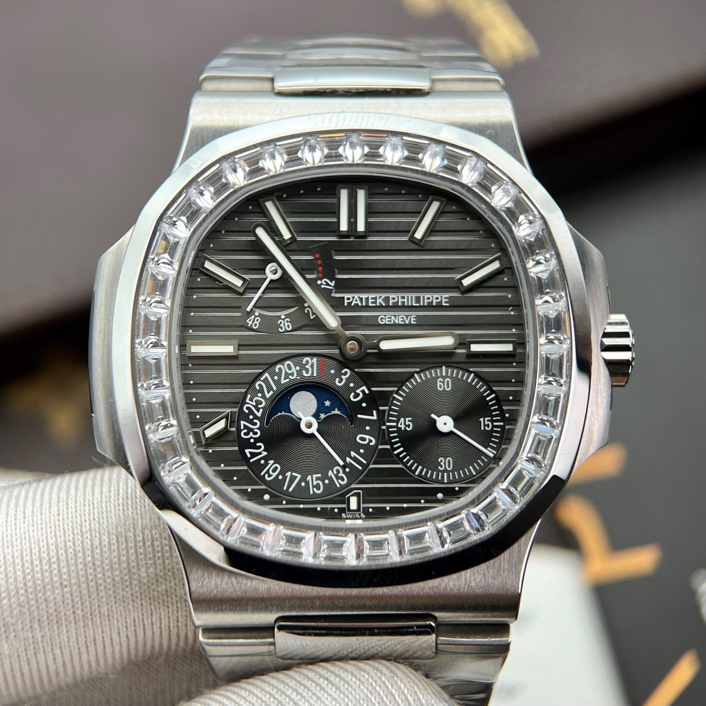 Patek Philippe Nautilus 5712GR 1:1 edizione migliore GR Fabbrica Grigio quadrante