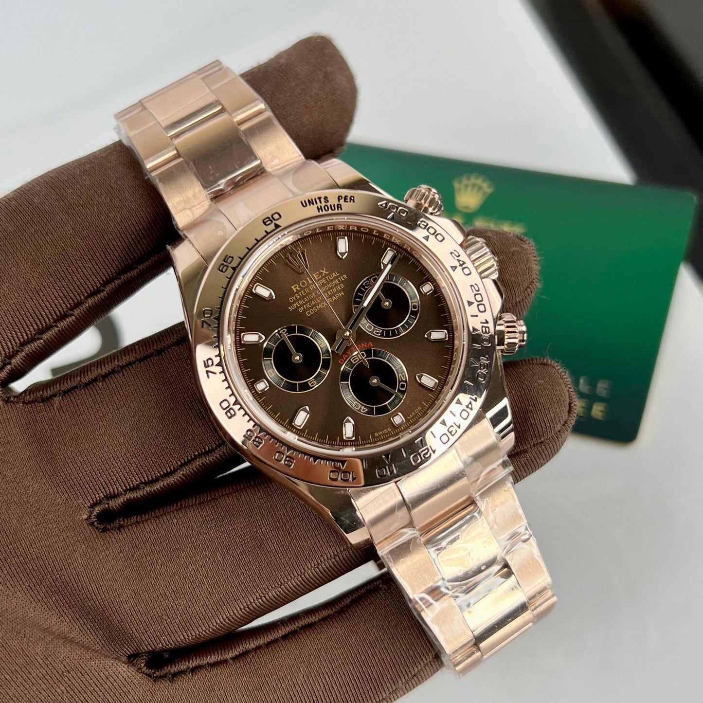 Rolex Cosmograph Daytona 116505 Chocolate quadrante 1:1 edizione migliore BTF 18k Rosa Oro