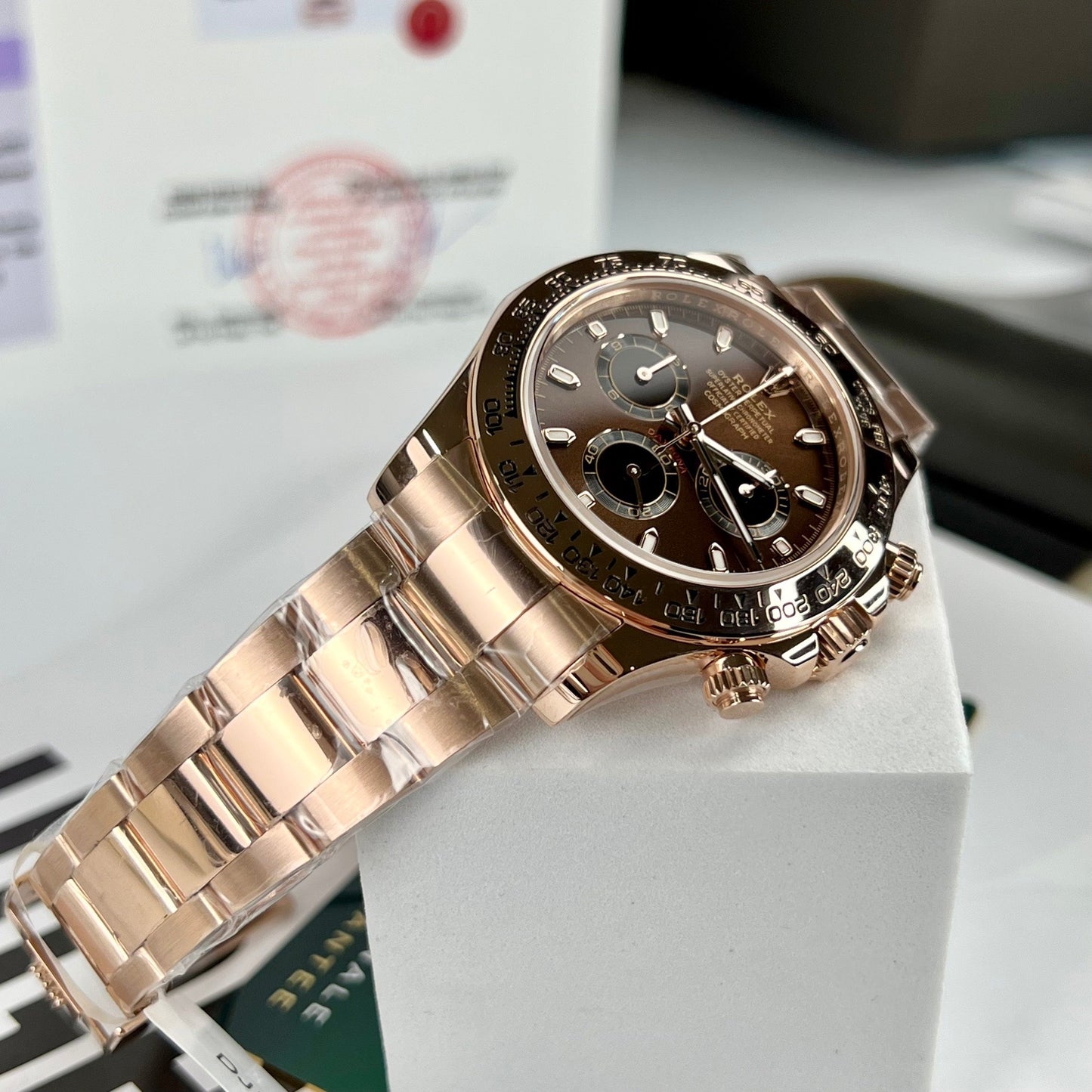 Rolex Cosmograph Daytona 116505 Chocolate quadrante 1:1 edizione migliore BTF 18k Rosa Oro