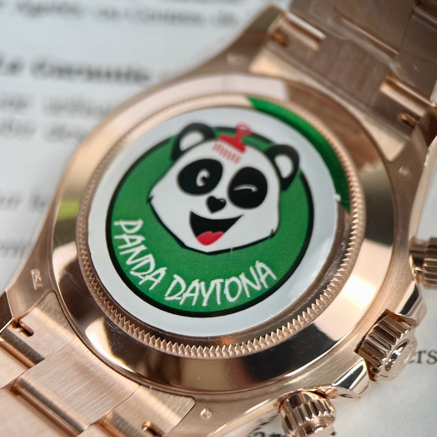 replica Rolex Cosmograph Daytona 40mm Everose Oro 116505 1:1 edizione migliore BTF