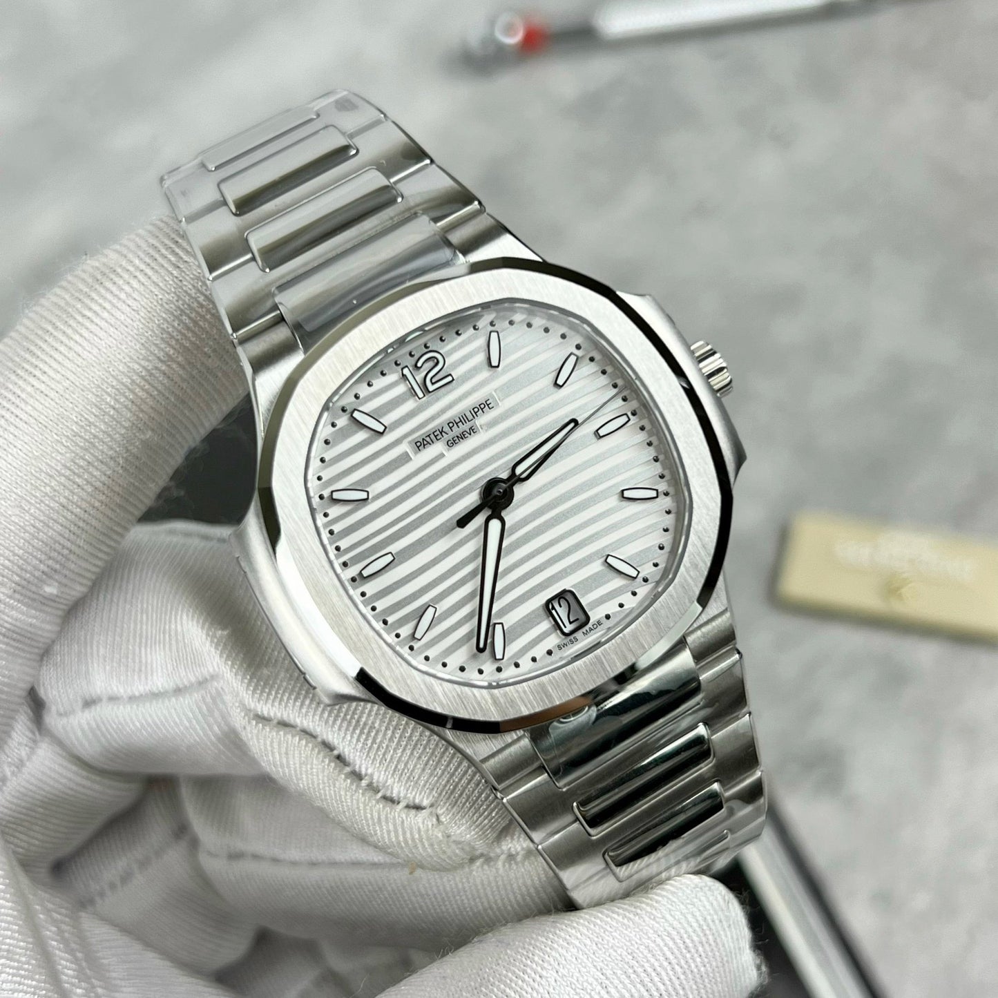 Patek Philippe Nautilus Ladies 7118/1A-010 3K Fabbrica 1:1 edizione migliore Swiss ETA324
