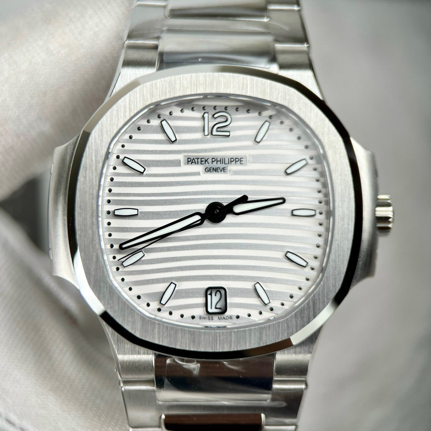 Patek Philippe Nautilus Ladies 7118/1A-010 3K Fabbrica 1:1 edizione migliore Swiss ETA324