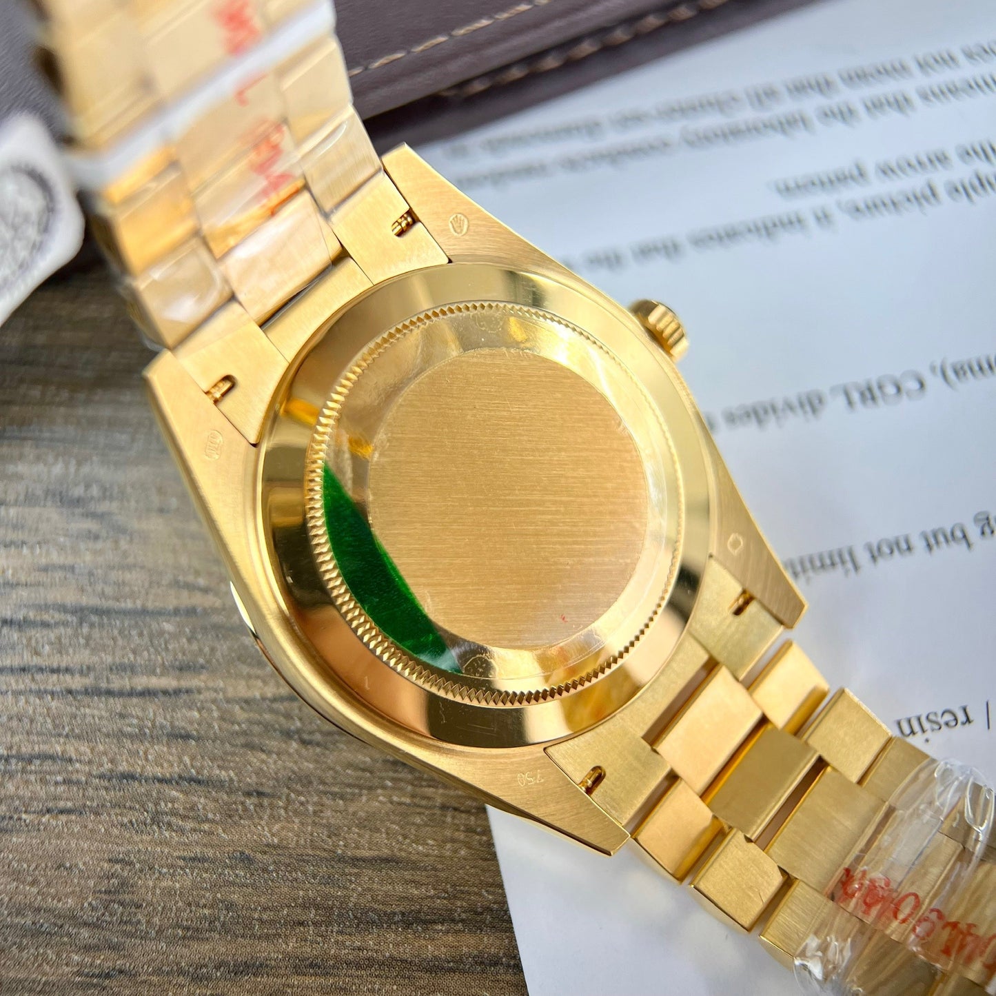 Rolex Day-Date 40 Yellow Oro 228238 Verde Rom 1:1 edizione migliore 175 gram V3 GM Fabbrica CounterWeight Versione
