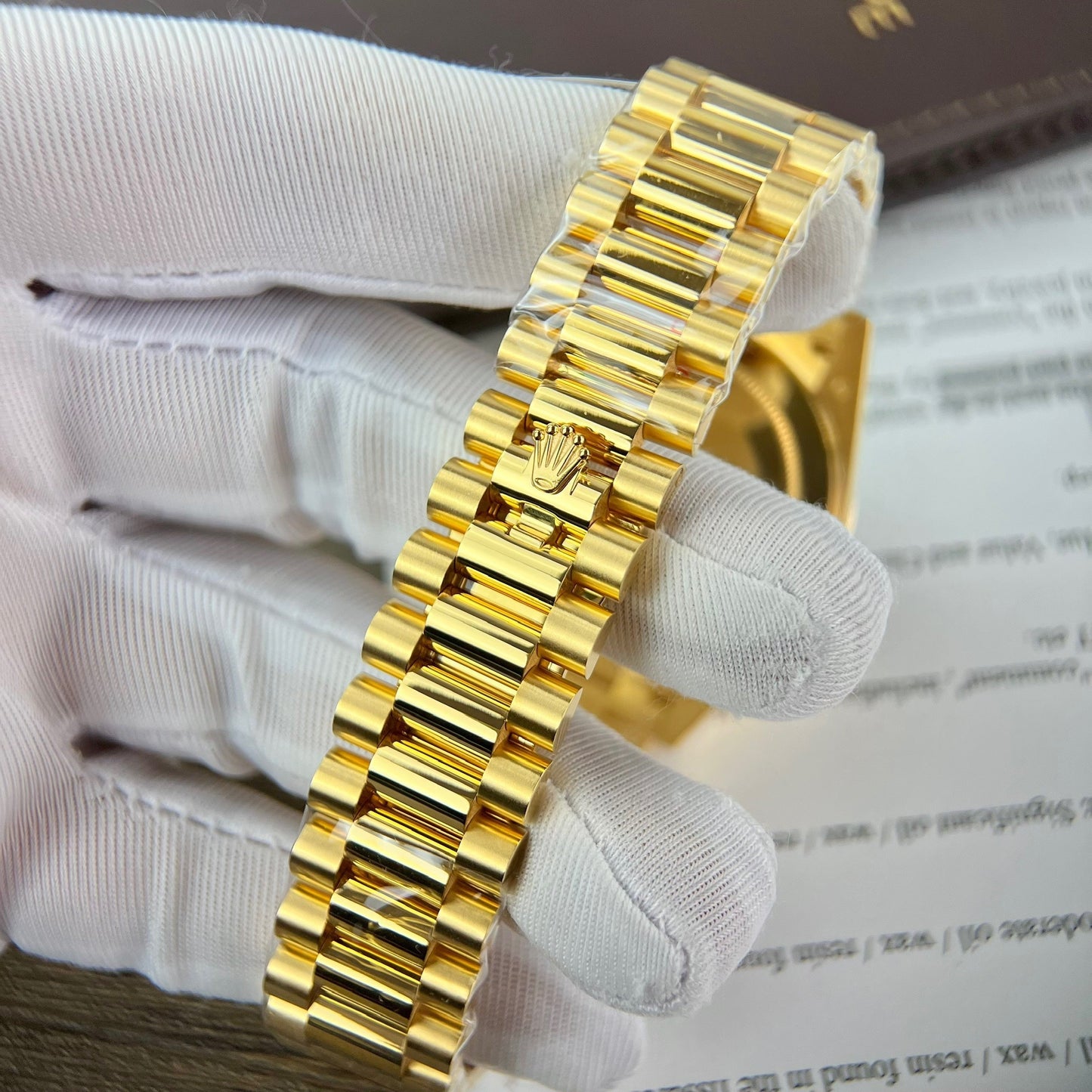 Rolex Day-Date 40 Yellow Oro 228238 Verde Rom 1:1 edizione migliore 175 gram V3 GM Fabbrica CounterWeight Versione