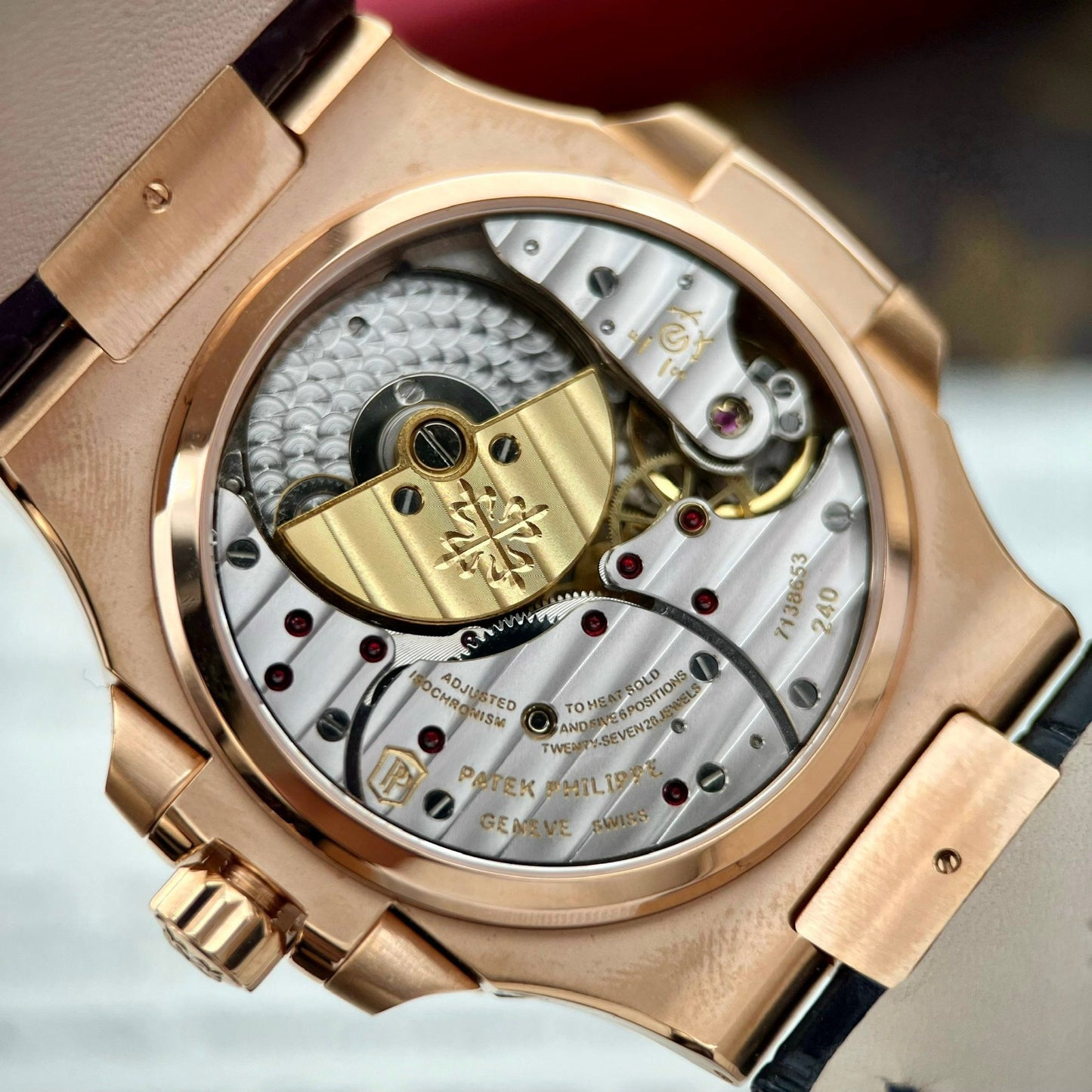 Patek Philippe Nautilus 5724R 1:1 edizione migliore quadrante blu custom 18k and moissanite