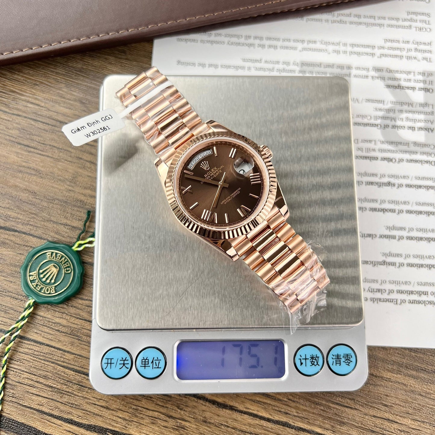 Rolex Day Date President Automatic 228235 18k Rosa Oro filled 175 gram GM V3 Counterweight Versione