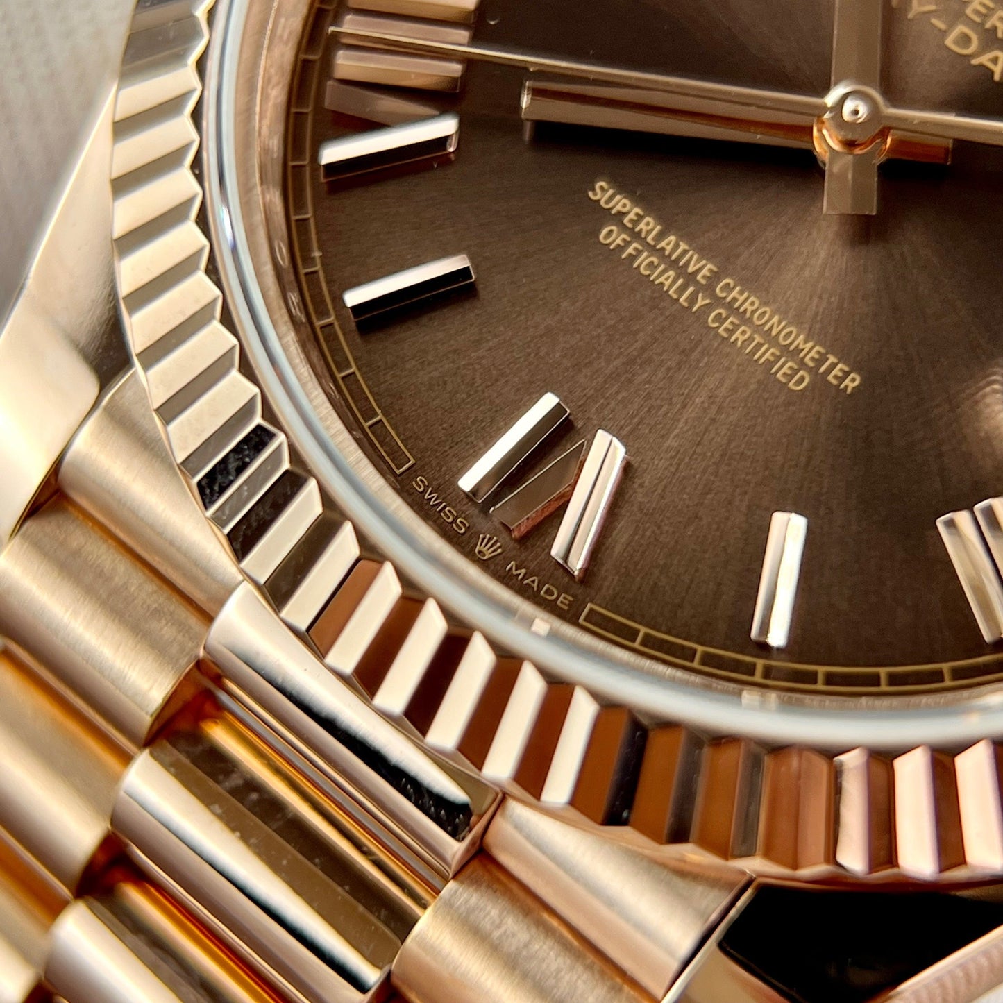 Rolex Day Date President Automatic 228235 18k Rosa Oro filled 175 gram GM V3 Counterweight Versione