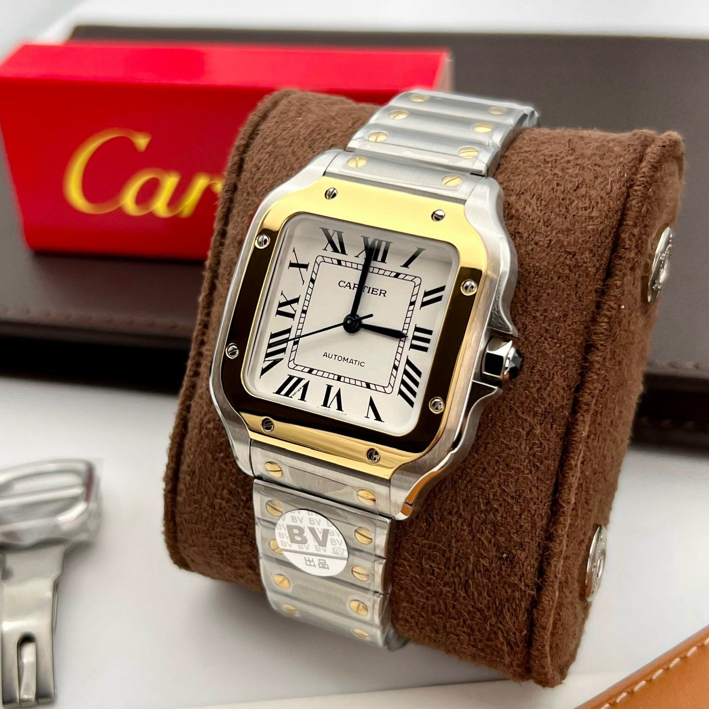 Cartier De Santos W2SA0016 35MM 1:1 edizione migliore BV Fabbrica quadrante bianco newest 2024 Versione