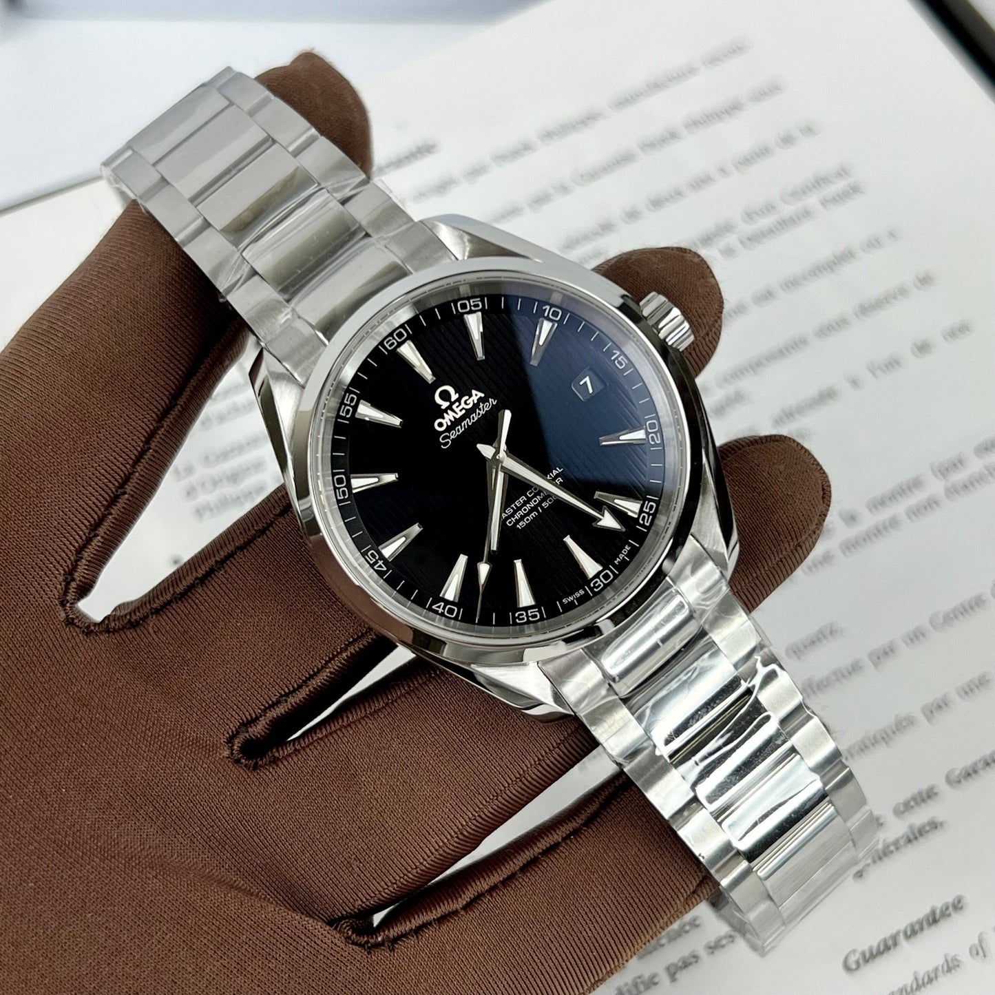 Omega Seamaster 220.10.41.21.01.001 1:1 edición mejorada VS Fabbrica quadrante nero versión más reciente