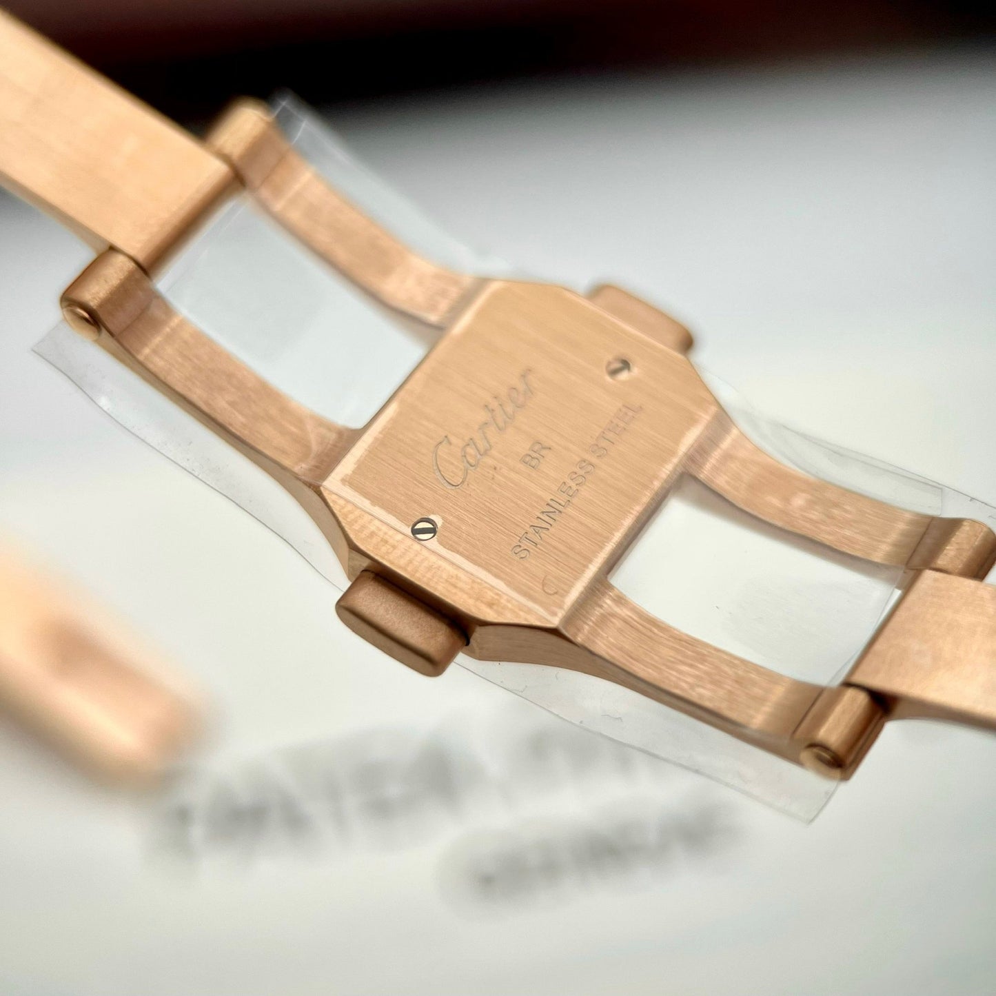 Cartier De Santos acciaio inossidabile Cassa BV Fabbrica 1:1 edizione migliore quadrante bianco Rosa Oro versão mais recente