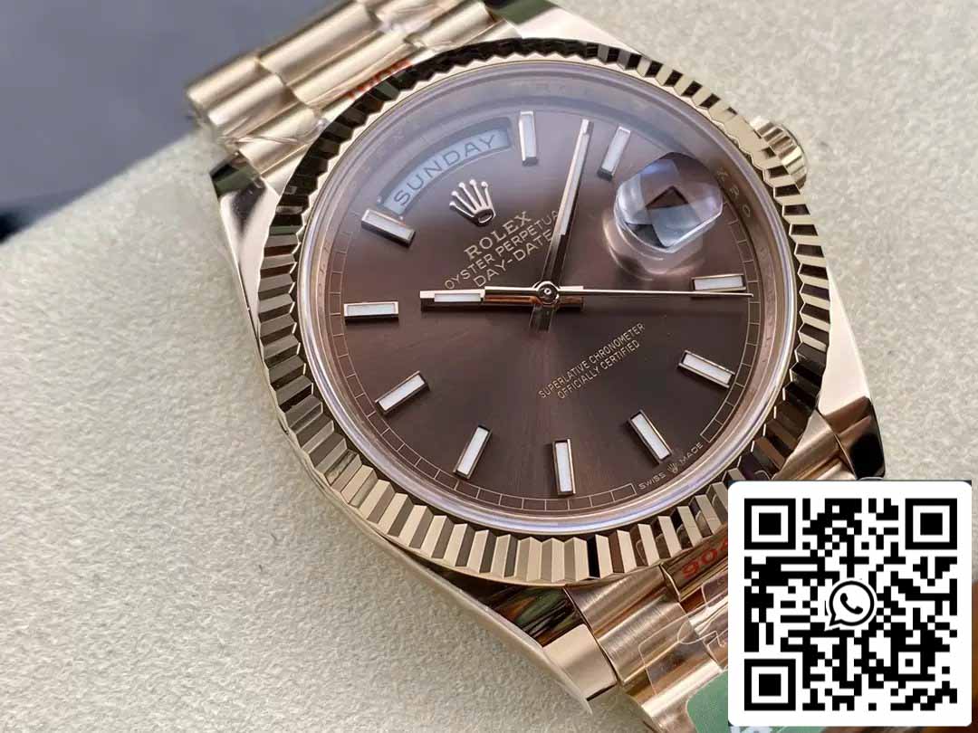 Rolex Day Date 40 M228235-0053 Chocolate quadrante 1:1 edizione migliore AR Fabbrica 3255 movimento