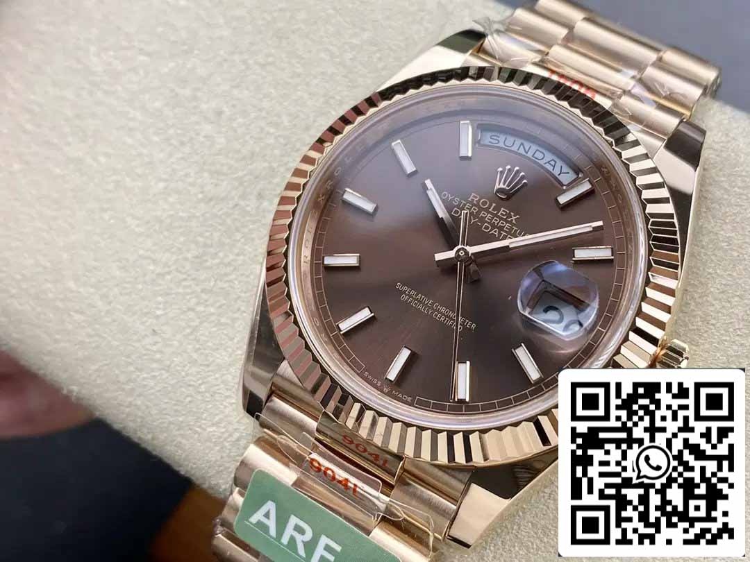 Rolex Day Date 40 M228235-0053 Chocolate quadrante 1:1 edizione migliore AR Fabbrica 3255 movimento