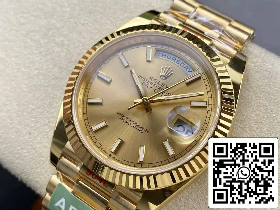 Rolex Day Date 40 M228238-0003 Yellow Oro quadrante 1:1 edizione migliore AR Fabbrica 3255 movimento