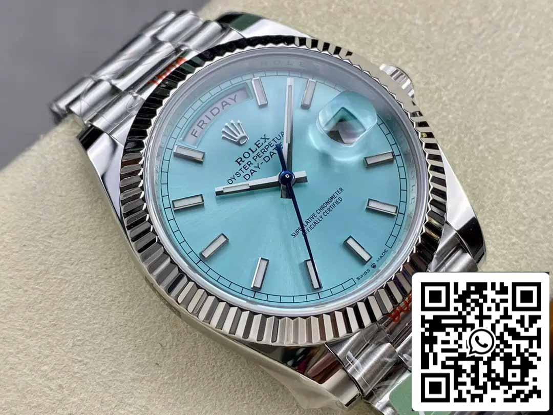 Rolex Day Date 40 M228236-0018 Tiffany quadrante 1:1 edizione migliore AR Fabbrica 3255 movimento
