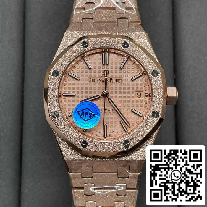 Audemars Piguet 15454OR.GG.1259OR.03 Frost Oro 1:1 edizione migliore APS Fabbrica Rosa Oro quadrante Rosa Oro