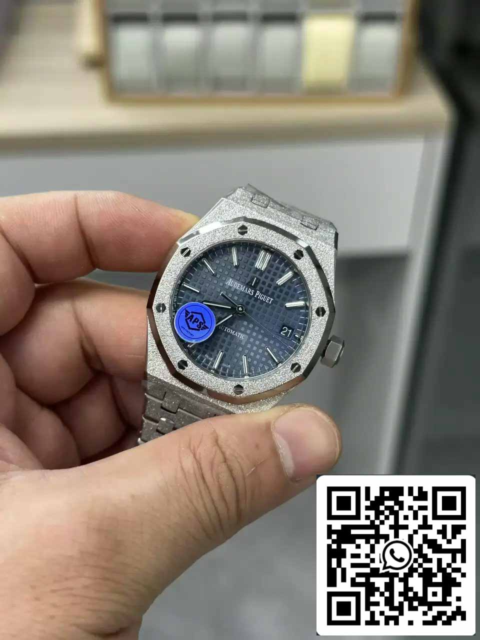 Audemars Piguet 15454BC.GG.1259BC.03 Frost Oro 1:1 edizione migliore APS Fabbrica quadrante blu